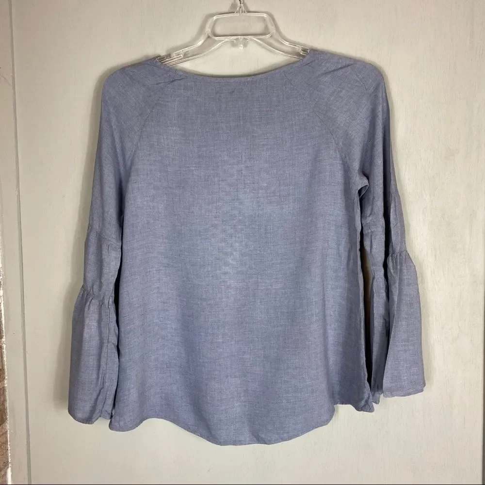 Cloth & Stone chambray bell sleeve shirt XS - Picture 2 of 7